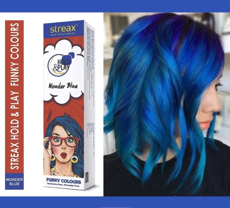 Streax Professional Hold and Play Funky Hair Colour – Wonder Blue (100gm)