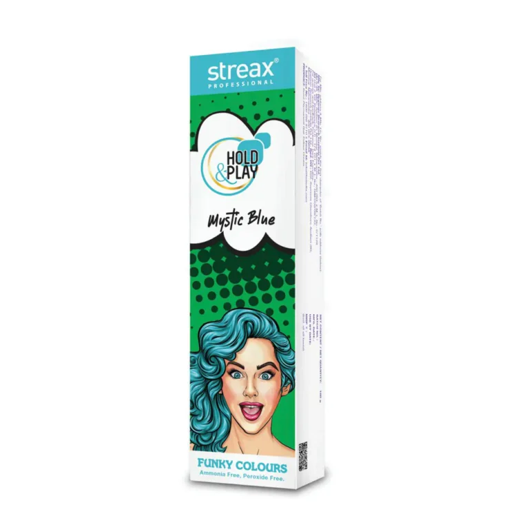 Streax Professional Hold and Play Funky Hair Colour – Mystic Blue (100ml)