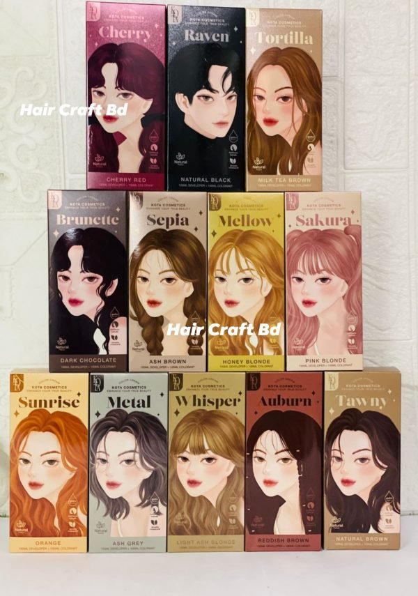 Kota cosmitics hair colour 100ml colour cream & 100ml developer