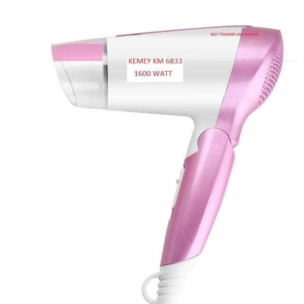 51efff3e8005de2f97504a9d397ab6c0.jpg Kemey Professional Hair Dryer Hot and Cool Medium size heavy duty 1600watts - KM-6833
