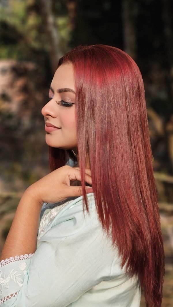 Charry Red  and Sakura hair Colour  Combo