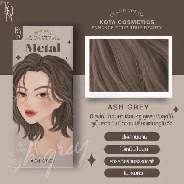 Kota Cosmetics Metal Hair Color - Ash Grey