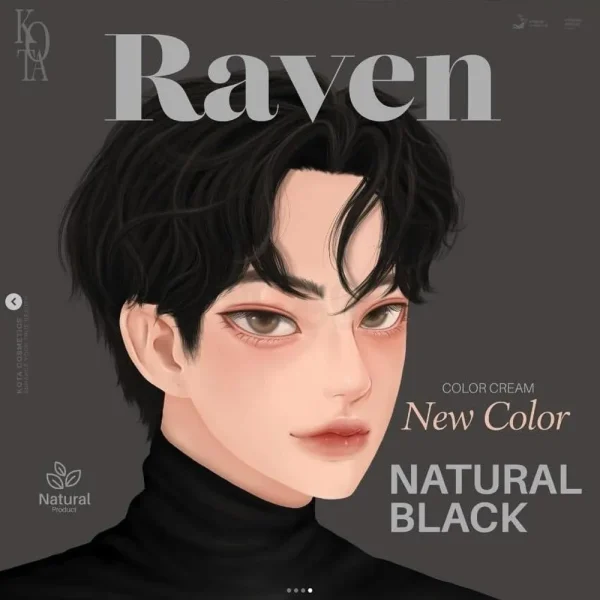 Kota Cosmetics Hair Color Cream Raven - Natural Black