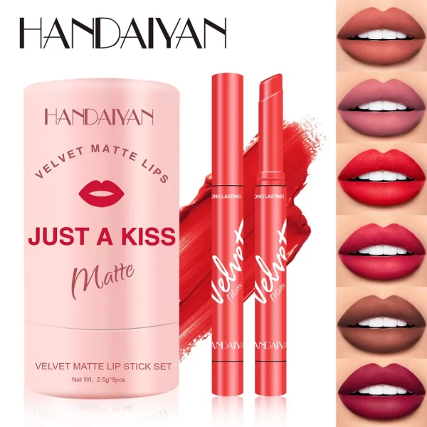 Handaiyan Just a Kiss Velvet Matte 8 Pcs Lipstick Set