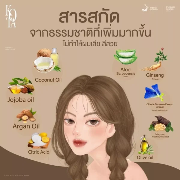 Kota Cosmetics Hair Color Cream - Sepia