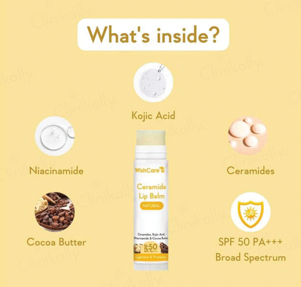 WishCare Natural SPF50 PA+++ Ceramide Lip Balm 5g