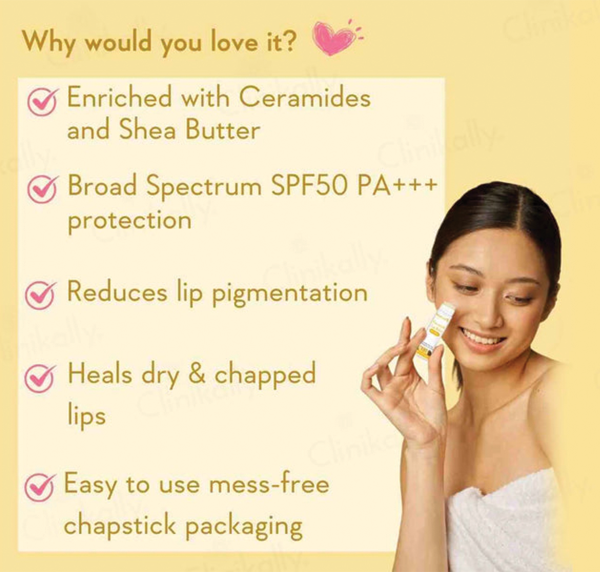 WishCare Natural SPF50 PA+++ Ceramide Lip Balm 5g