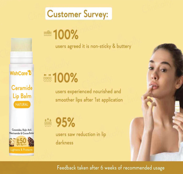WishCare Natural SPF50 PA+++ Ceramide Lip Balm 5g