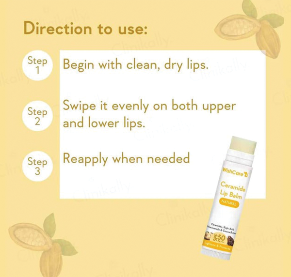 WishCare Natural SPF50 PA+++ Ceramide Lip Balm 5g