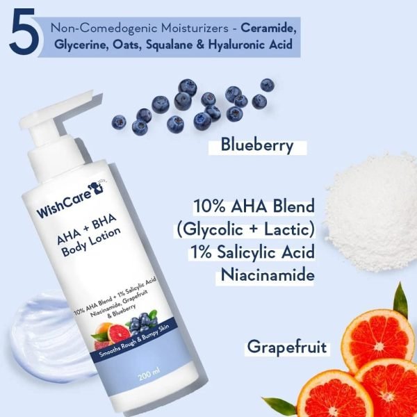 WishCare 10% AHA + 1% BHA Body Lotion Glycolic Body Lotion-200ml