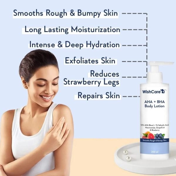 WishCare 10% AHA + 1% BHA Body Lotion Glycolic Body Lotion-200ml