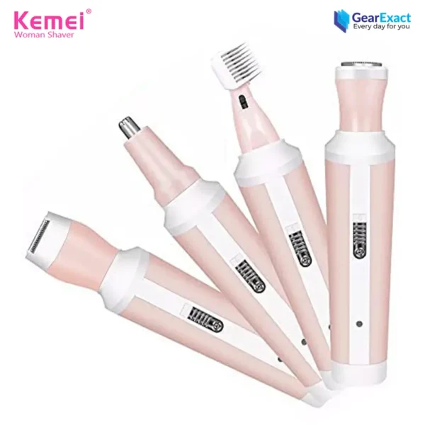 0766888_kemei-km-3024-multifunctional-4-in-1-face-eyebrow-nose-lady-shaver-for-women Kemei Km-3024 4 In 1 Shaver Suit