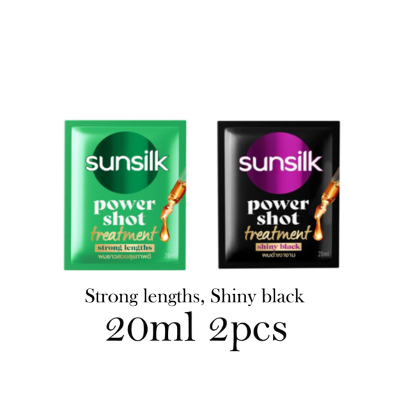 Sunsilk Power Shot Treatment 20ml Sachet –Strong lengths, Shiny black