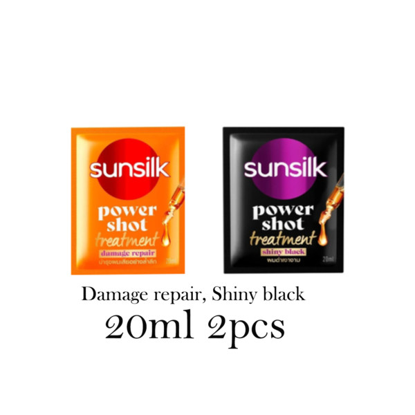 Sunsilk Power Shot Treatment Smooth revival, Shiny black & Damage Repair –20ml*2pcs