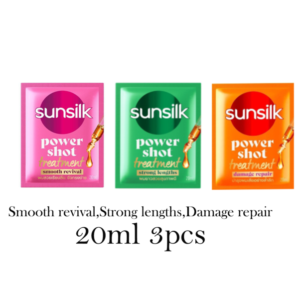 Sunsilk Power Shot Treatment Smooth revival, Damage Repair & Strong Length Sachet –20ml*3pcs