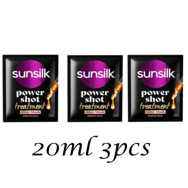 Sunsilk Power Shot Treatment 20ml Sachet – Shiny Black 20ml*3pcs