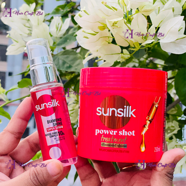 Sunsilk Power Shot Treatment Diamond Shine 250ml & Diamond Shine Super Serum 45ml Combo
