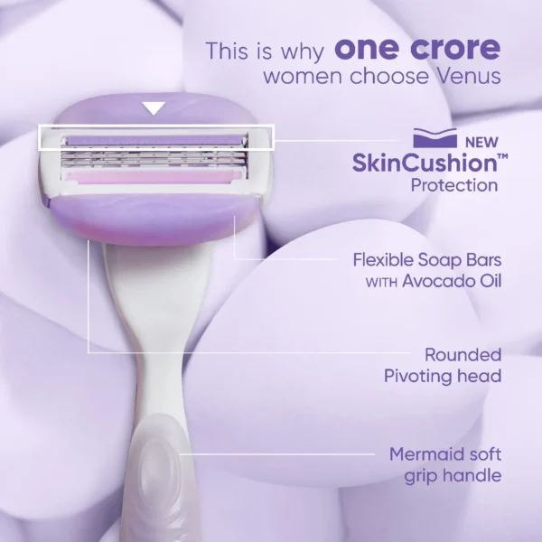 Venus Comfortglide Hair Removal Razor for Women with Avocado Oils & Freesia Scent 1 Pcs