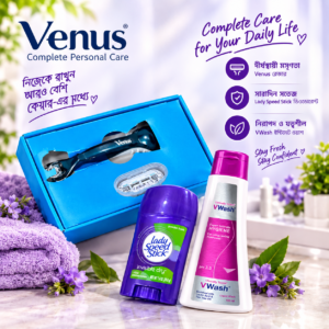 24bbba6b-c213-46c7-af35-a363dd37b40f Feminine care combo venus rezor &Vwash And Lady Speed Stick powder fresh Deodorants 39.6 gm