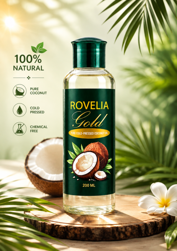 Rovelia Gold Pure Cold-Pressed Coconut Oil 200ml