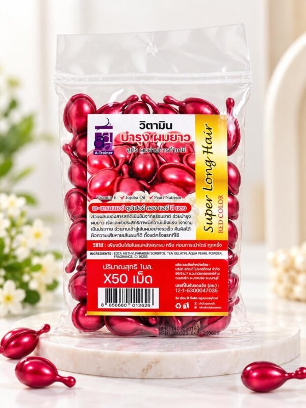 Super long hair capsul 50pcs Red colour