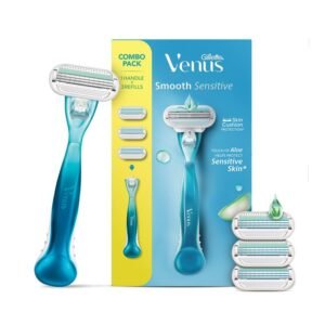 Gillette Venus Extra Smooth Sensitive Razor with 3 Blades Starter Pack