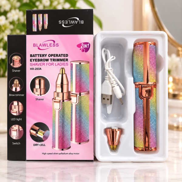 3bafb79b-c71c-4b5e-8bf2-d1398978b017 Blawless Rechargeable 2in1 Eyebrow & Face Trimmer