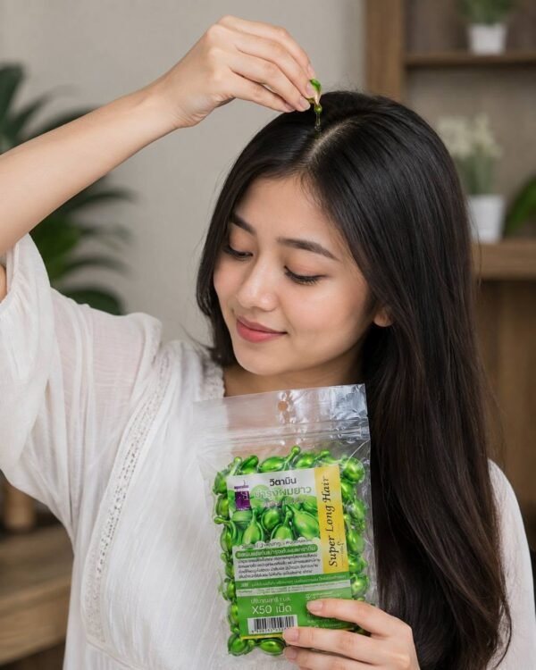 Super long hair capsul 50pcs Green colour