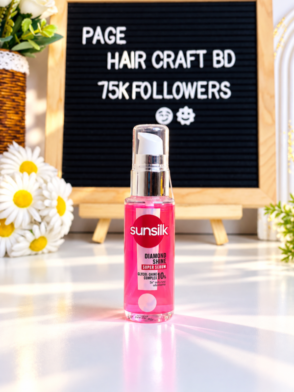 Sunsilk Diamond Shine Shampoo 325ml & Sunsilk 8% Glycol-Shine Complex Diamond Shine Power Bond Treatment (250 ml) and  Diamond Shine serum 45ml