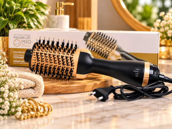 Keratin 3D Pro Brush, 2000W Professional Hot Air Brush For Drying And Styling