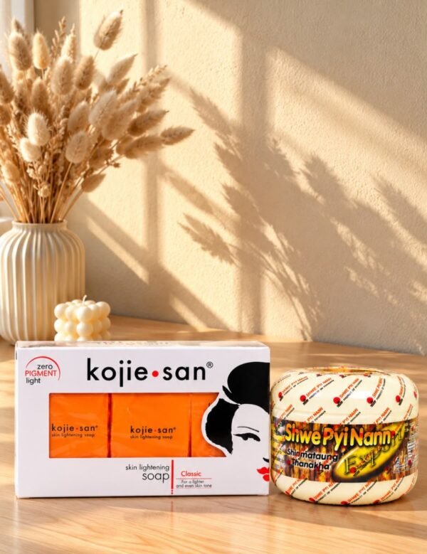 WhatsApp Image 2026-10-19 at 11.57.25 PM kojie san soap 65gm*3 and Thanaka 140g Nature’s Beauty Combo