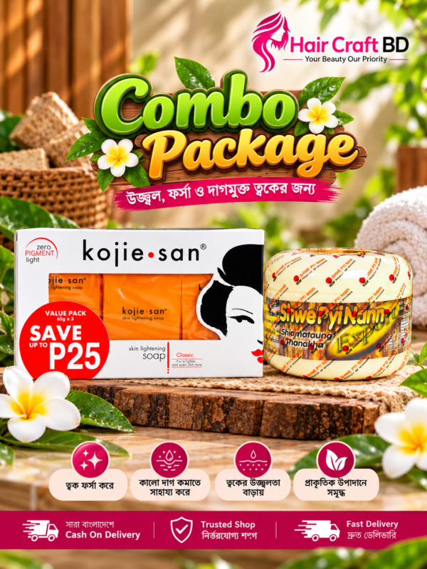 ccdd3137-5311-4084-840b-a89535f47673 kojie san soap 65gm*3 and Thanaka 140g Nature’s Beauty Combo